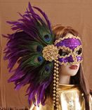 Hand Crafted Feather Mask (Fm116) 1 small