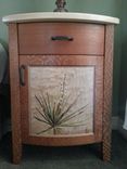 Lacewood Bedside Cabinets 3 small