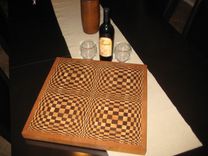 Butterfly Pattern Maple, Cherry, And Walnut Cutting Board 3 small