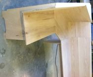 Red Oak Kitchen Corner Bench 3 small