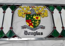 Stained Glass Privacy Window - Douglas Family Crest 4 small