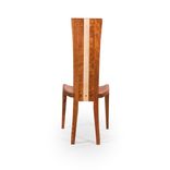 Handmade Dining Chair In Solid Walnut And Curly Maple Wood - Gazelle High Back 2 small