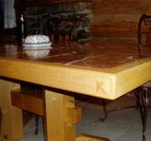Marble And Maple Kitchen Table 2 small