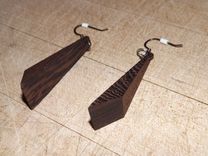 Exotic Wood Earrings 2 small