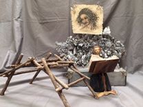 Ink Portrait On Handmade Paper 3 small