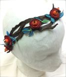Leather Flower Vine Headband 1 small