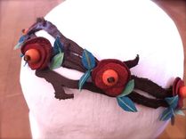 Leather Flower Vine Headband 3 small