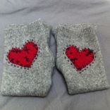 Upcycled Cashmere Fingerless Gloves 3 small