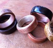 Bentwood Or Solid Hardwood Rings 6 small