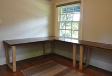 Large Walnut And Maple Convertible Desk 2 small