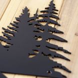 Metal House Number Sign with Mountains and Pine Trees 2 small