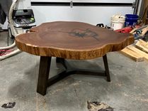 Round Siberian Elm Coffee Table 2 small