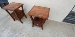 Solid Walnut And Walnut Burl Veneer Nightstands 6 small