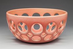 Round Pierced Ceramic Fruit Bowl 4 small