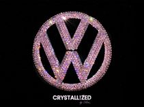 Vw Volkswagen Crystallized Car Emblem Bling Genuine European Crystals Bedazzled 2 small