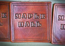 Custom Name Leather Coasters 5 small