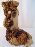 Unique Wooden Rustic Burl Pine Log Table Lamp Handcrafted Natural Wood Furniture Country Home Decor 3 small