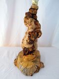 Pine Burl Rustic Wooden Log Table Lamp Mountain Cottage Decor 2 small