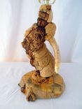 Pine Burl Rustic Wooden Log Table Lamp Mountain Cottage Decor 3 small