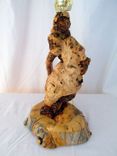 Pine Burl Rustic Wooden Log Table Lamp Mountain Cottage Decor 6 small