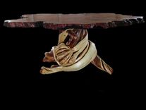 Large Bar Bistro Liveedge Redwood Slab Juniper Furniture Log Dining Table With Malachite Stone Inlay 6 small