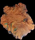 Large Bar Bistro Liveedge Redwood Slab Juniper Furniture Log Dining Table With Malachite Stone Inlay 4 small