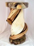 Shoulder Mount Taxidermy Pedestal Solid Twisted Juniper Wood 2 small
