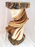 Shoulder Mount Taxidermy Pedestal Solid Twisted Juniper Wood 4 small