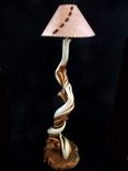 Juniper Wood Floor Lamp With Turquoise Inlay 1 small