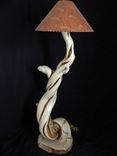 Floor Lamp Twisted Juniper Wood With Malachite Inlay 1 small