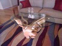 Glass Top Modern Juniper Pedestal Coffee Table 1 small