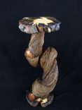 Rustic Wood Accent Art Sculpture Display Table 3 small