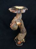 Rustic Wood Accent Art Sculpture Display Table 4 small