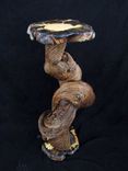 Rustic Wood Accent Art Sculpture Display Table 5 small