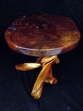 Claro Walnut Coffee Table, With Turquoise Inlay On A Twisted Juniper Base 3 small