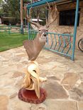 Twisted Juniper Taxidermy Pedestal W/Turquoise Inlay 2 small