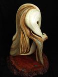 Twisted Juniper Taxidermy Pedestal W/Turquoise Inlay 3 small