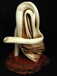 Twisted Juniper Taxidermy Pedestal W/Turquoise Inlay 1 small