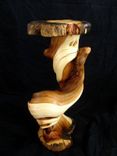 Twisted Juniper Log End Table With Pine Wood Top 2 small
