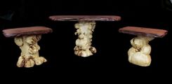 Curly Redwood Slab Tables 1 small