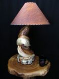 Rustic Twisted Juniper Log Table Lamp, Wood Home Decor 1 small