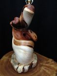 Twisted Juniper Wood Table Lamp, Rustic Home Decor 6 small