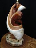 Twisted Juniper Wood Table Lamp, Rustic Home Decor 3 small