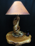 Twisted Juniper Log Table Lamp, Lodge Home Lighting 1 small