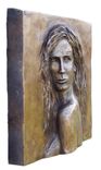 Hot Cast Bronze Bas-Relief Portrait Of Eva Green 2 small
