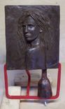 Hot Cast Bronze Bas-Relief Portrait Of Eva Green 4 small