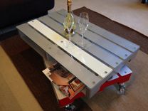 Contemporary Coffee Table - Aluminum Pallet 1 small