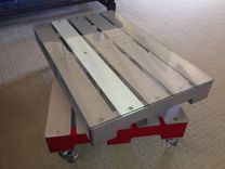 Contemporary Coffee Table - Aluminum Pallet 3 small