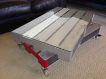 Contemporary Coffee Table - Aluminum Pallet 4 small