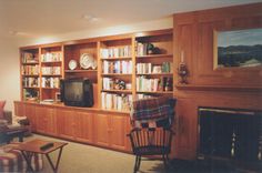 Cherry Cabinetry And Fireplace Surround 2 small